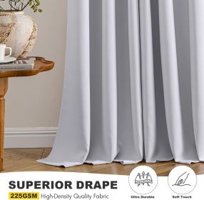 Blackout Curtains for Bedroom Living Room 63 Inches Long 2 Panels