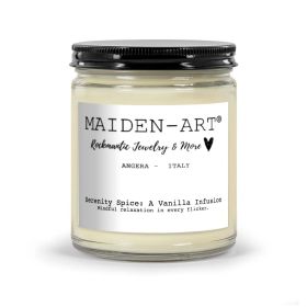 Serenity Spice: A Vanilla Infusion - Candle for Mindfulness & Meditation - aromatherapy candle