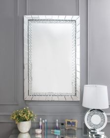 Nysa Mirrored & Faux Crystals Accent Mirror