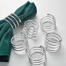 Napkin Rings Metal Napkin Ring Holders Modern Ring Holder Serviette Buckles Metallic Adornment for Table Decor, Family Dinner, Wedding