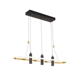 Javeriah 4 - Light Black Gold Dimmable LED Pendant Light No Bulb (Option: Black Gold)