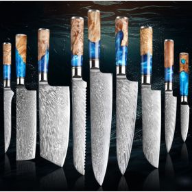 Kitchen Knife Set Chef's Knife Meat Chopping Knife (Option: 9pcs Set)