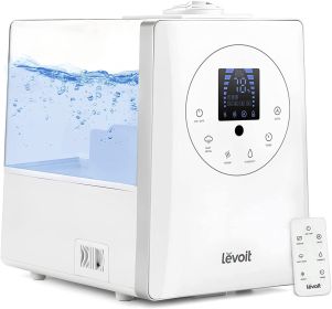 LEVOIT Humidifiers for Large Room Bedroom (6L);  Warm and Cool Mist Ultrasonic Air Vaporizer for Home Whole House Babies;  Customized Humidity; (Color: White)